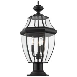 Westover 22 1/4" High Black Metal Outdoor Pier Mount Light