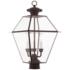 Westover 22" High Bronze Finish Clear Glass Outdoor Lantern Post Light
