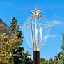 1_Westover 22" High Brushed Nickel 3-Light Outdoor Post Light