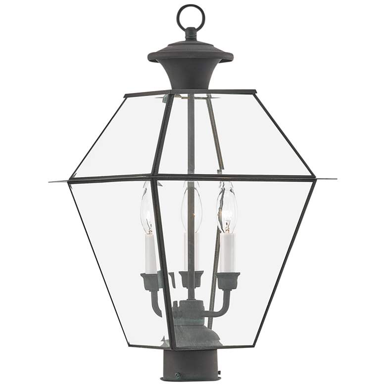 Image 1 Westover 22" High Charcoal 3-Light Outdoor Post Light