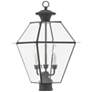 Westover 22" High Charcoal 3-Light Outdoor Post Light