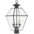 Westover 22" High Charcoal 3-Light Outdoor Post Light