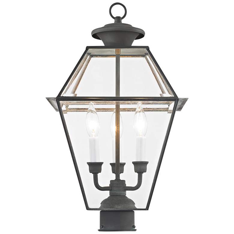 Image 4 Westover 22" High Charcoal 3-Light Outdoor Post Light more views