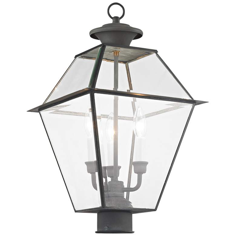 Image 5 Westover 22" High Charcoal 3-Light Outdoor Post Light more views