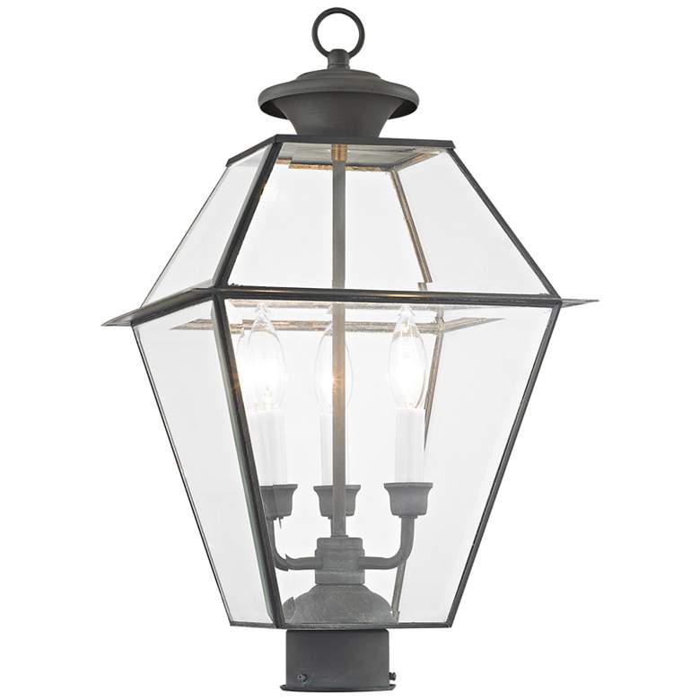 Image 6 Westover 22 inch High Charcoal 3-Light Outdoor Post Light more views
