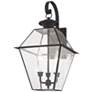 Westover 23 1/4" High Black and Clear Glass Outdoor Lantern Wall Light