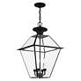 5_Westover 24 1/2" High Black 4-Light Outdoor Hanging Light more views