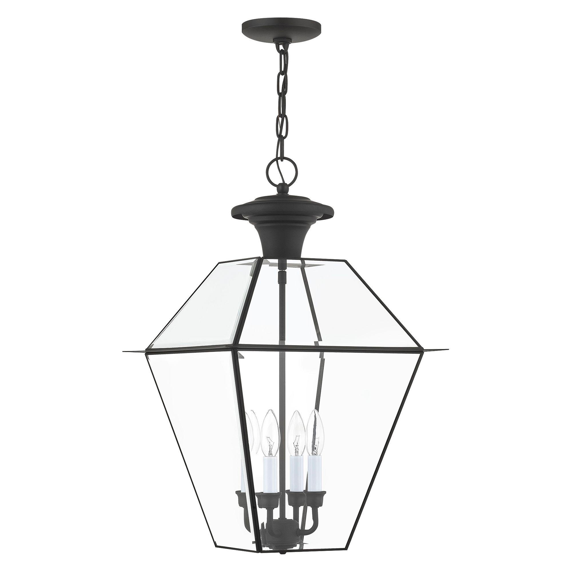 Westover 24 1/2" High Black 4-Light Outdoor Hanging Light in scene