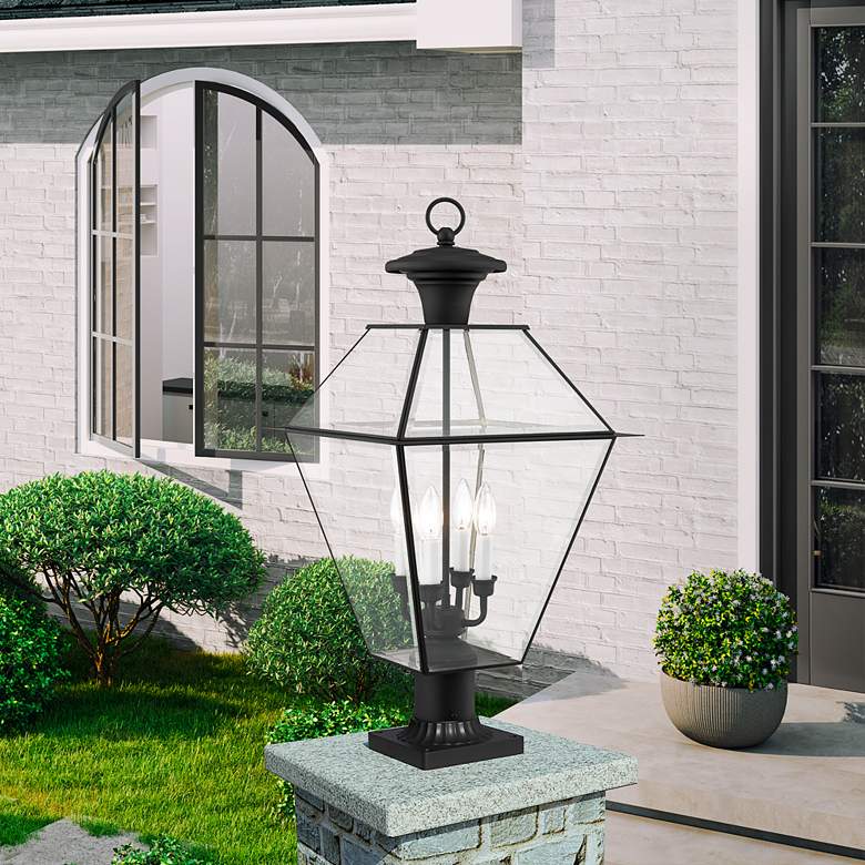 Image 4 Westover 27 1/2" High Black Outdoor Post Mount Light more views