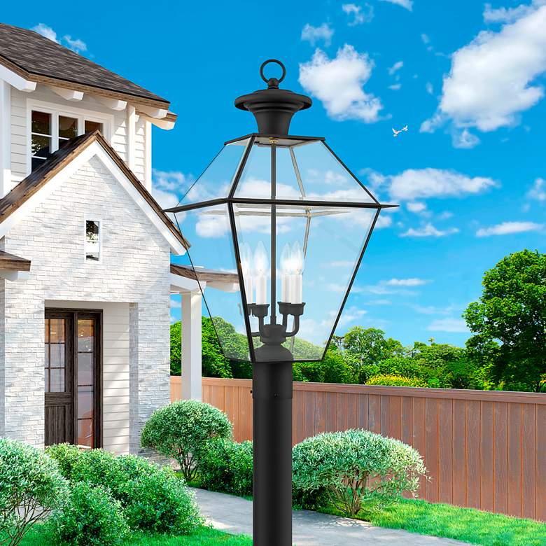 Image 5 Westover 27 1/2 inch High Black Outdoor Post Mount Light more views