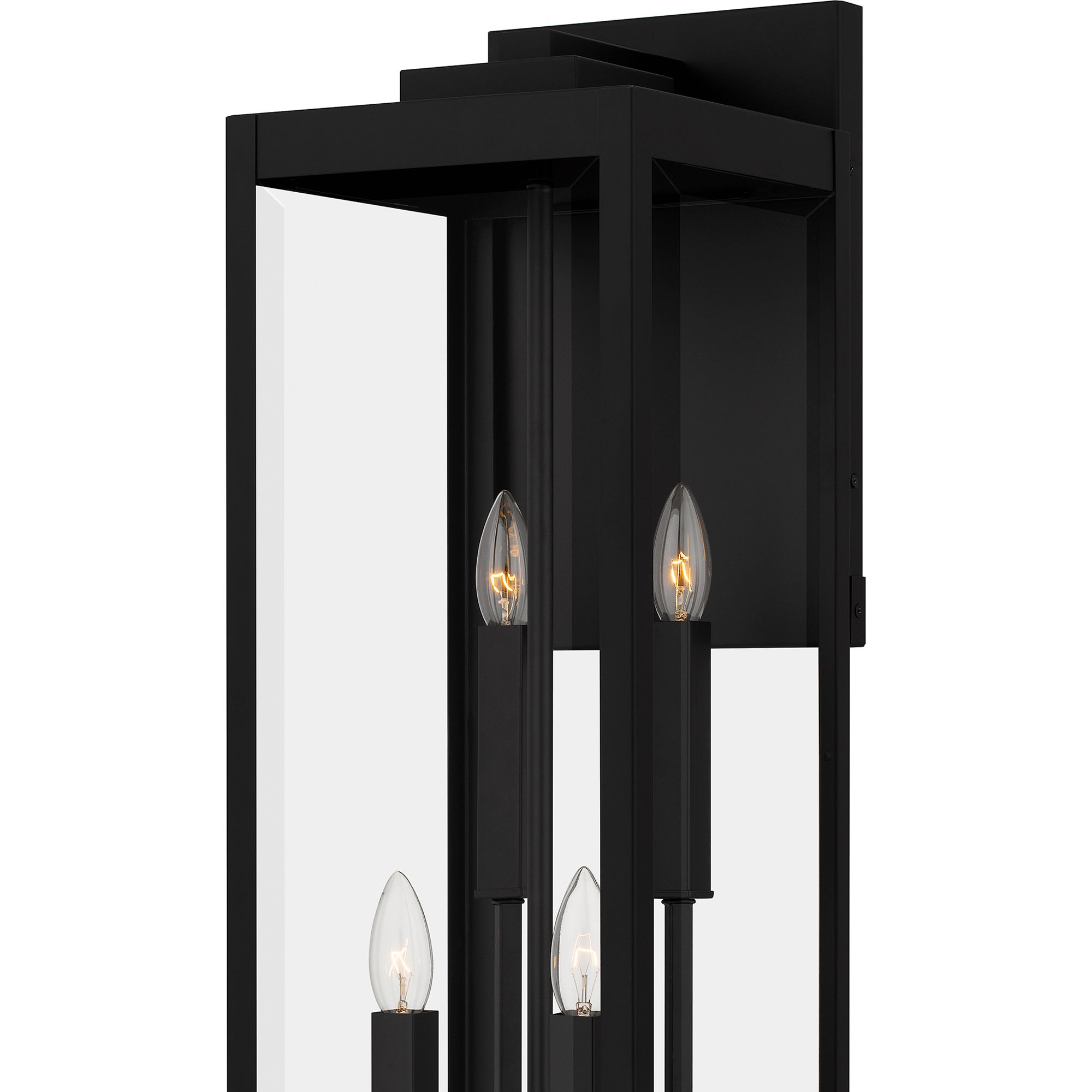 Westover 4-Light Earth Black Outdoor Wall Lantern in scene