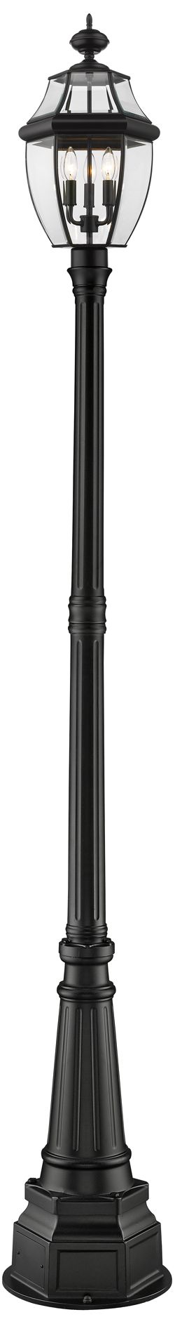 Westover by Z-Lite Black 102.25 inch 3 Light Outdoor Post Mounted Fixture