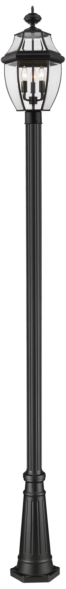 Westover by Z-Lite Black 114.25 inch 3 Light Outdoor Post Mounted Fixture