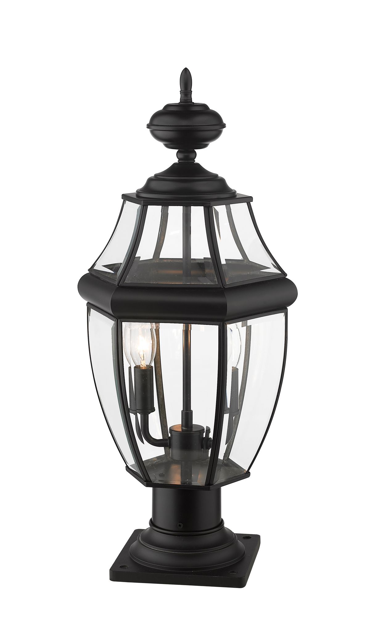 Image 6 Westover by Z-Lite Black 20.25 inch 2 Light Outdoor Pier Mounted Fixture more views