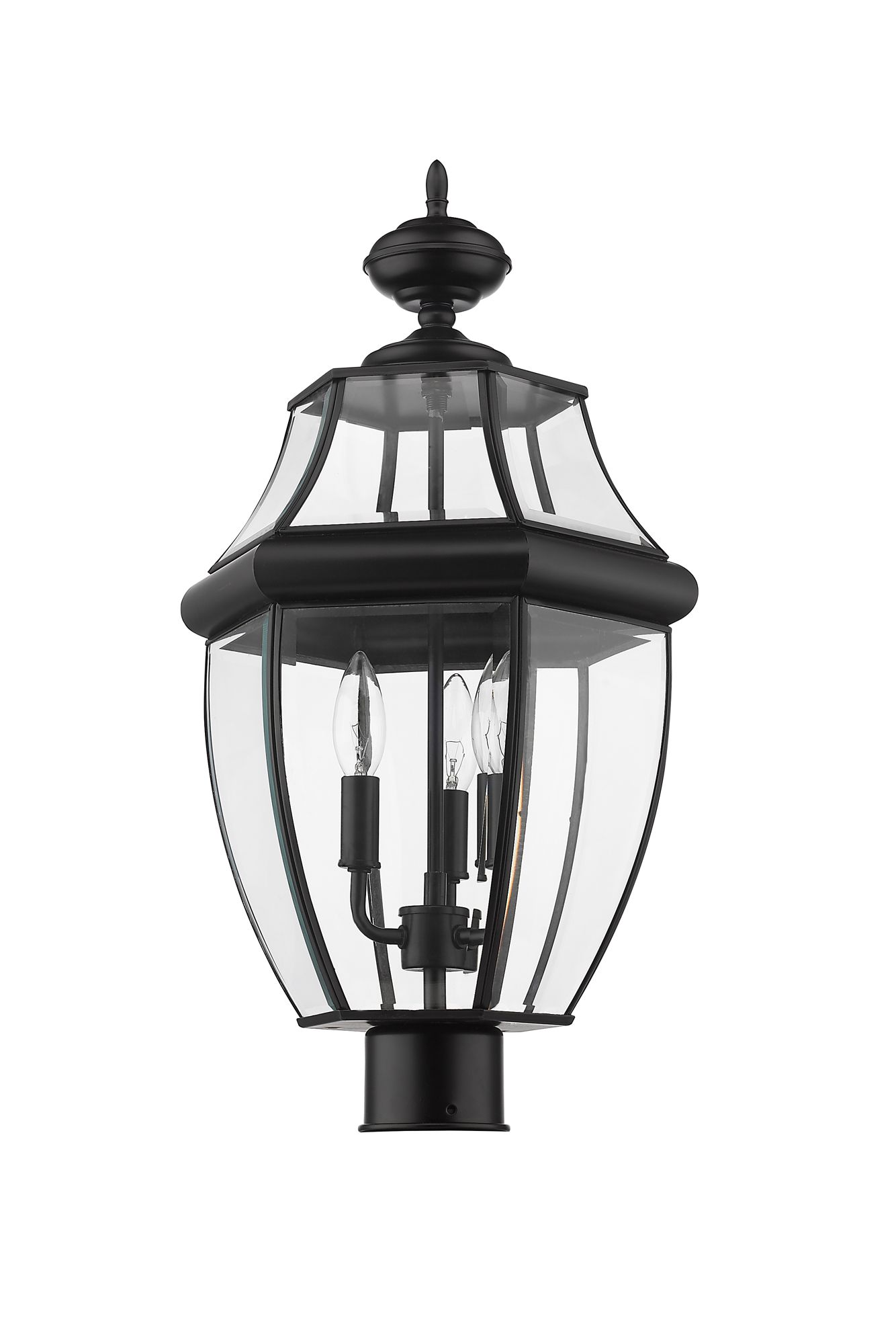 Image 5 Westover by Z-Lite Black 20.25 inch 3 Light Outdoor Post Mount Fixture more views