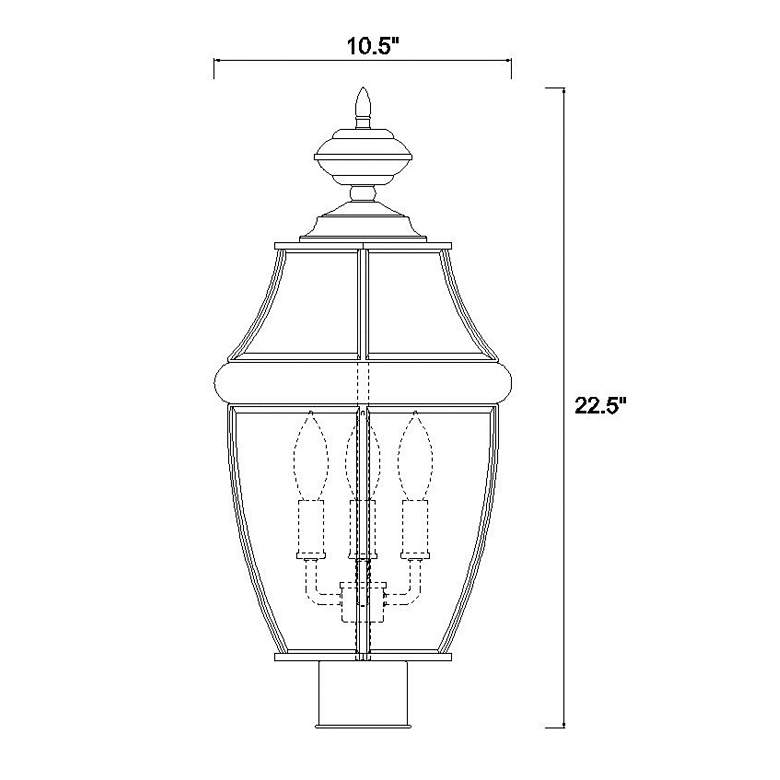 Image 6 Westover by Z-Lite Black 3 Light Outdoor Post Mount Fixture more views