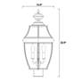 6_Westover by Z-Lite Black 3 Light Outdoor Post Mount Fixture more views