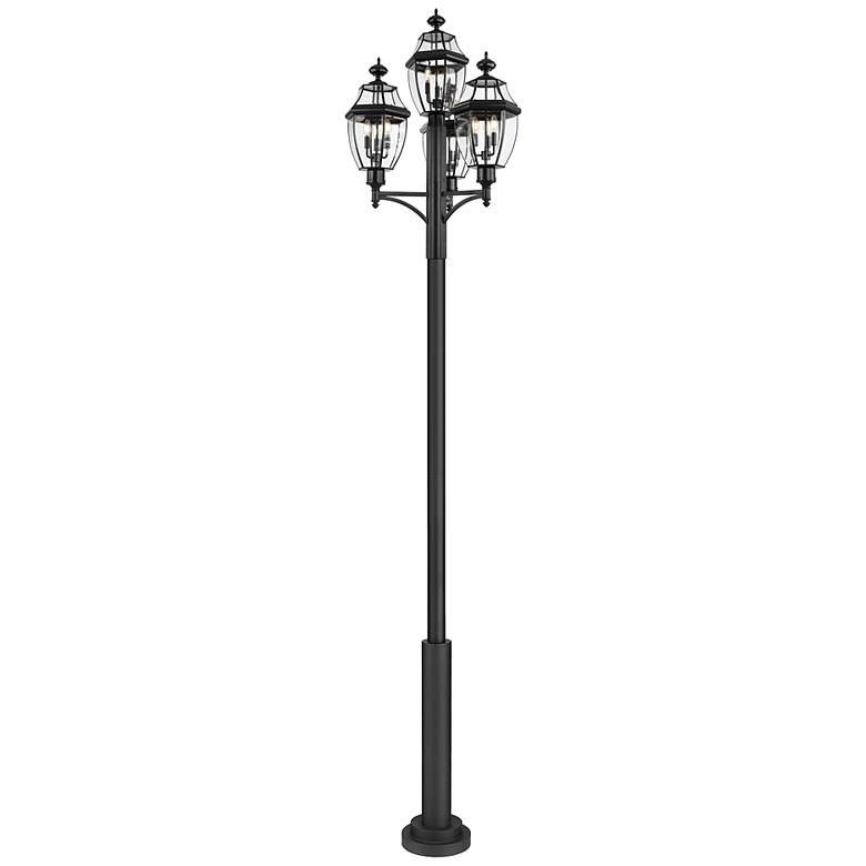 Image 1 Westover by Z-Lite Black 33.25 inch 3 Light Outdoor Post Mount Fixture