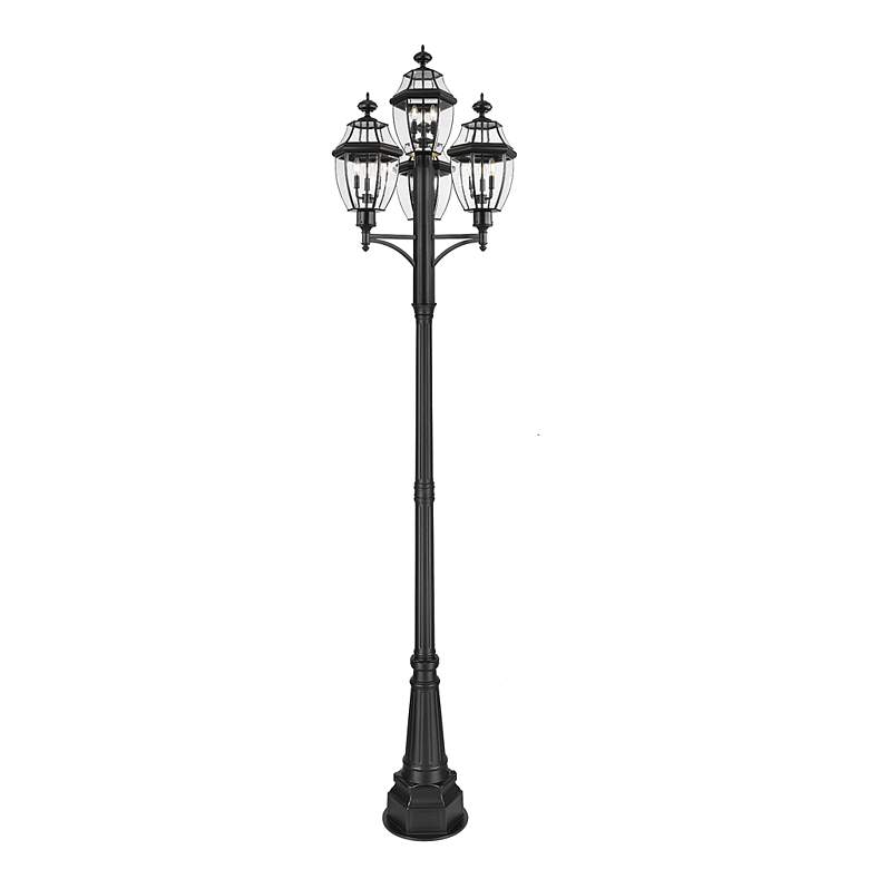 Image 2 Westover by Z-Lite Black 33.25 inch 3 Light Outdoor Post Mount Fixture more views