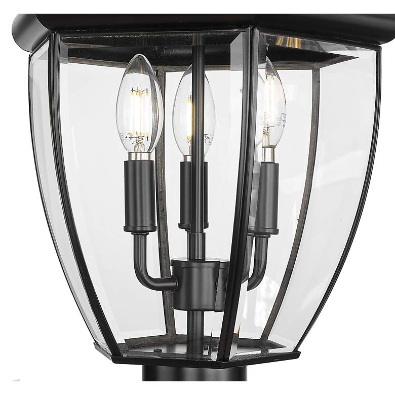 Image 4 Westover by Z-Lite Black 33.25 inch 3 Light Outdoor Post Mount Fixture more views