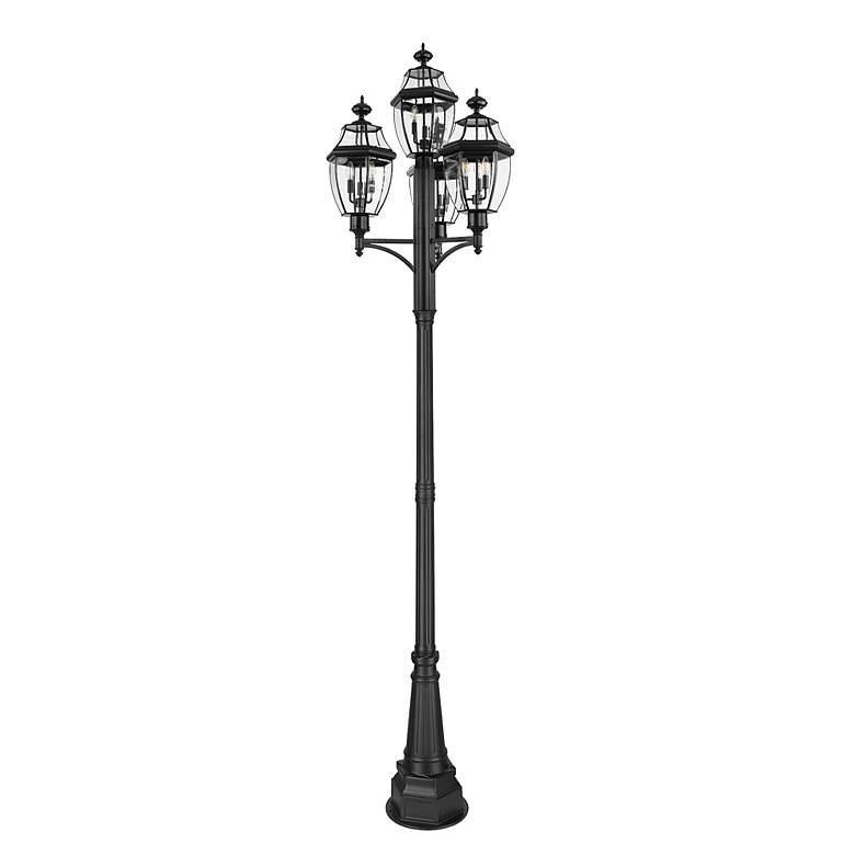 Image 5 Westover by Z-Lite Black 33.25 inch 3 Light Outdoor Post Mount Fixture more views