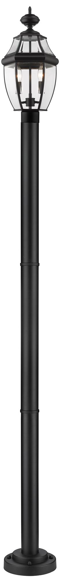 Westover by Z-Lite Black 92 inch 2 Light Outdoor Post Mounted Fixture