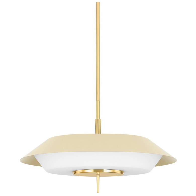 Image 1 Westport 24" Wide Aged Brass and Soft Sand Pendant Light