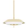 Westport 24" Wide Aged Brass and Soft Sand Pendant Light