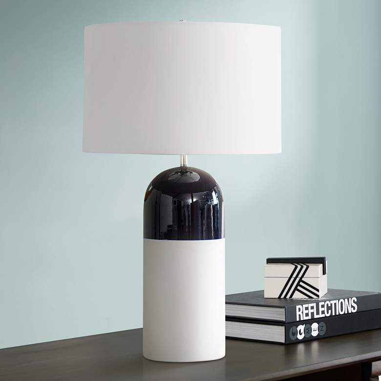 Image 1 Westport Blue and White Ceramic Table Lamp