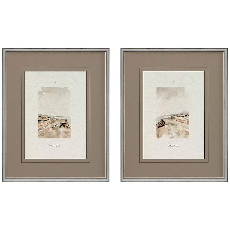 Image 3 Westport Coast 27" High 2-Piece Giclee Framed Wall Art Set
