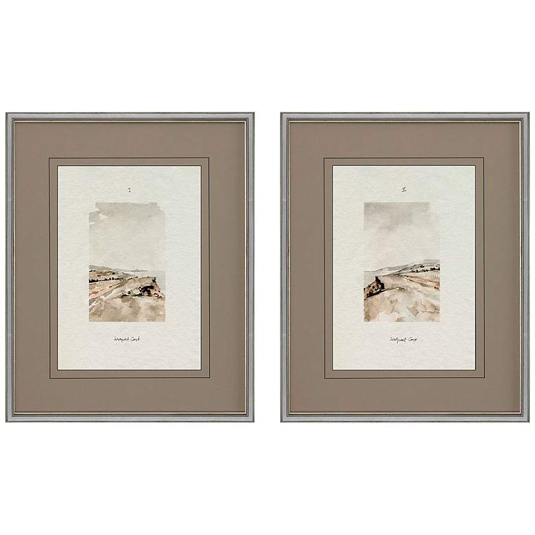 Image 3 Westport Coast 27 inch High 2-Piece Giclee Framed Wall Art Set