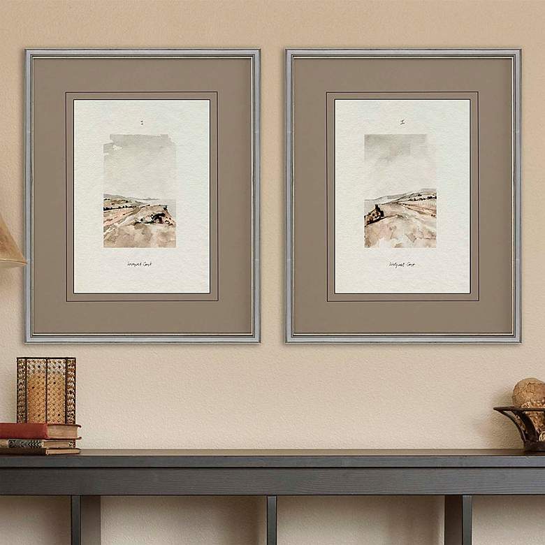 Image 2 Westport Coast 27" High 2-Piece Giclee Framed Wall Art Set