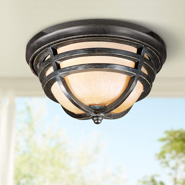 Image 1 Westport Collection 13 inch Wide Indoor - Outdoor Ceiling Light