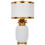 Westport White and Gold Pineapple Ceramic Table Lamp