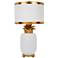 Westport White and Gold Pineapple Ceramic Table Lamp