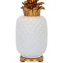 Thumbnail3 of Westport White and Gold Pineapple Ceramic Table Lamp more views