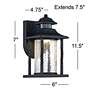 Westray 11 1/2" High Black Finish Motion Sensor LED Outdoor Wall Light