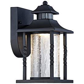 Image5 of Westray 11 1/2" High Black Motion Sensor LED Outdoor Wall Light more views