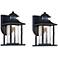 Westray 11 1/2"H Black Motion Sensor LED Outdoor Wall Light Set of 2