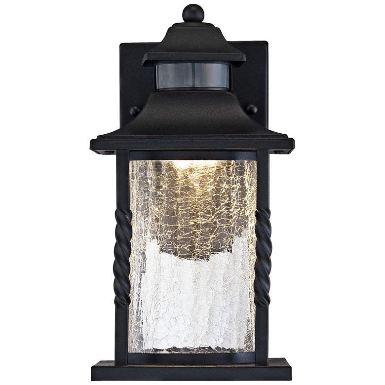 Image 3 Westray 11 1/2"H Black Motion Sensor LED Outdoor Wall Light Set of 2 more views