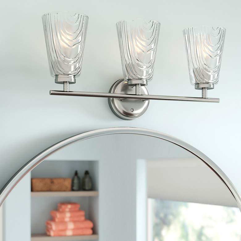 Image 1 Westwood 21 1/2" Wide Polished Nickel 3-Light Bath Light