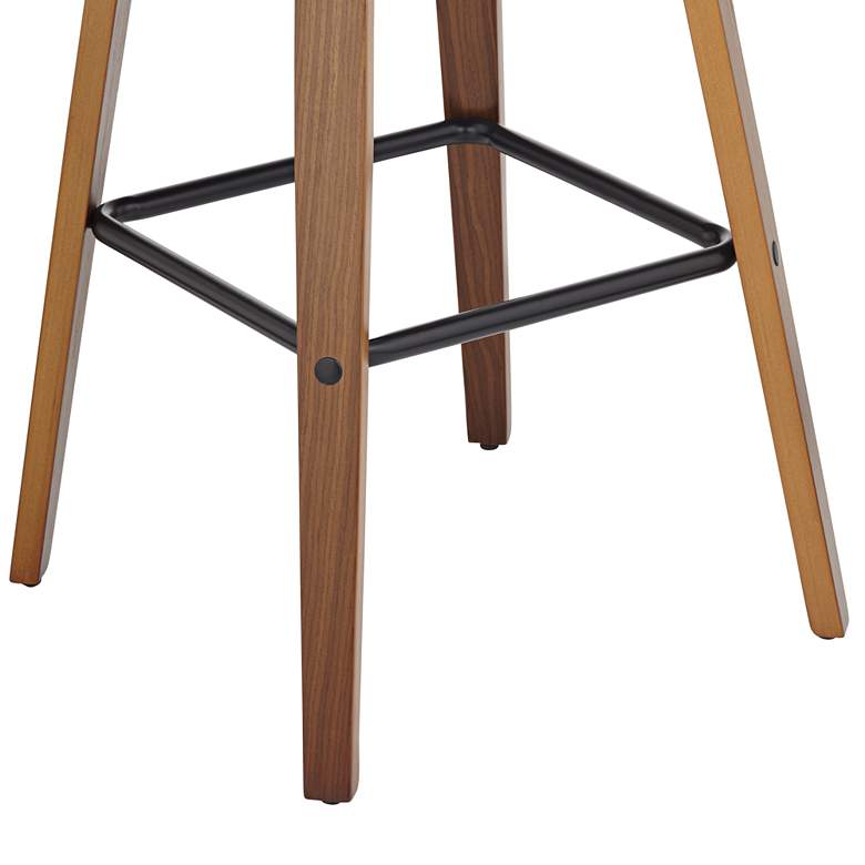 Image 7 Westwood 28 inch High Black Faux Leather and Walnut Counter Stool Set of 2 more views