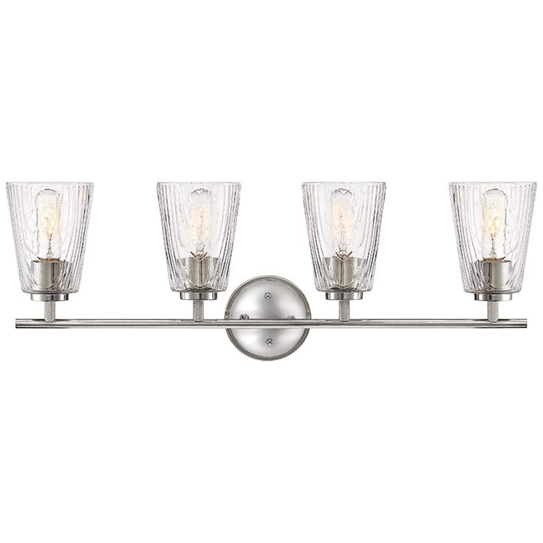 Image 1 Westwood 29 3/4" Wide Polished Nickel 4-Light Bath Light