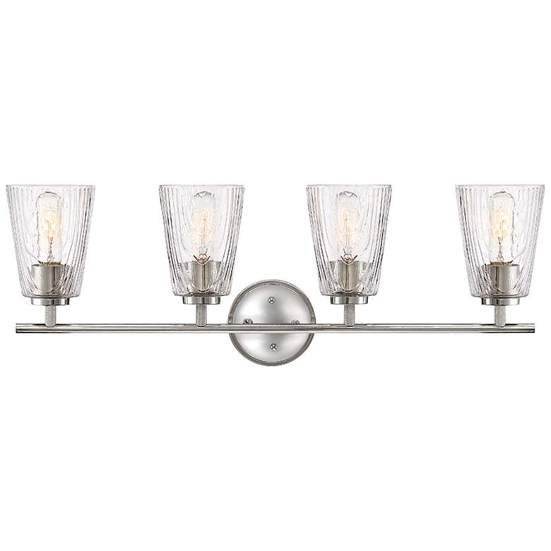 Image 1 Westwood 29 3/4 inch Wide Polished Nickel 4-Light Bath Light