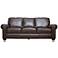 Westwood Crest Rich 86" Wide Dark Brown Leather Sofa
