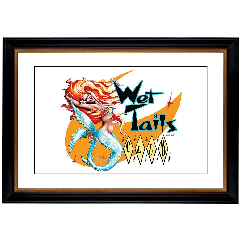 Image 1 Wet Tails II Mermaid Giclee 41 3/8 inch High Wall Art