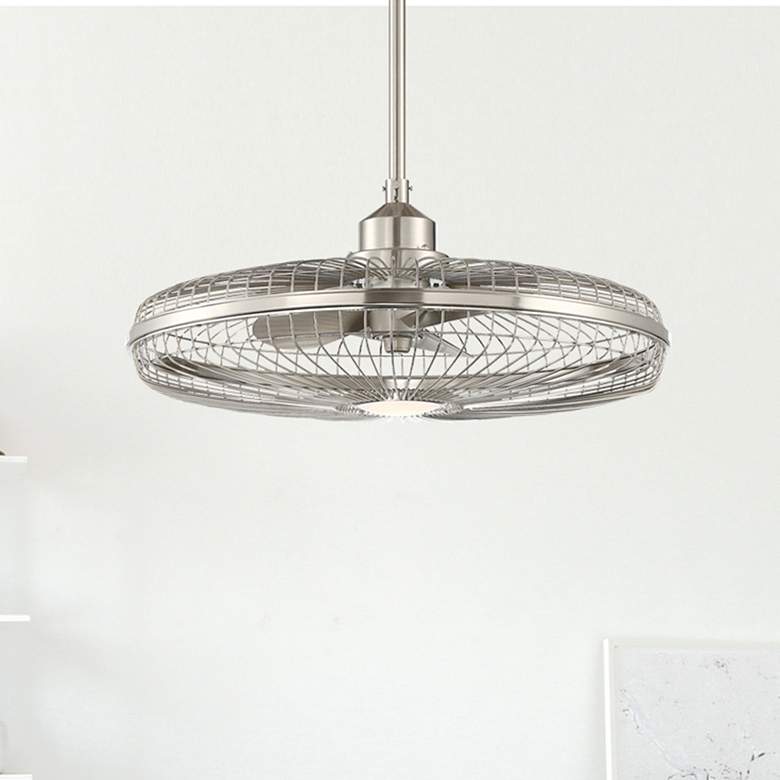 Image 2 Wetherby LED Fan D'Lier in Satin Nickel