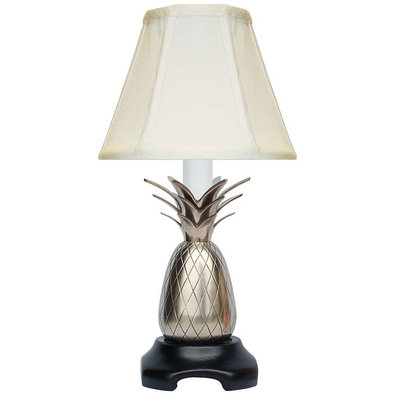 Image 1 Wethersfield 12 1/2 inch High Pewter Pineapple Table Lamp