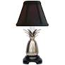 Wethersfield Pineapple 11 1/2" Black Silk Shade Pewter Accent Lamp
