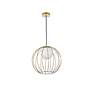 Wetzel 1 Lt Brass Pendant